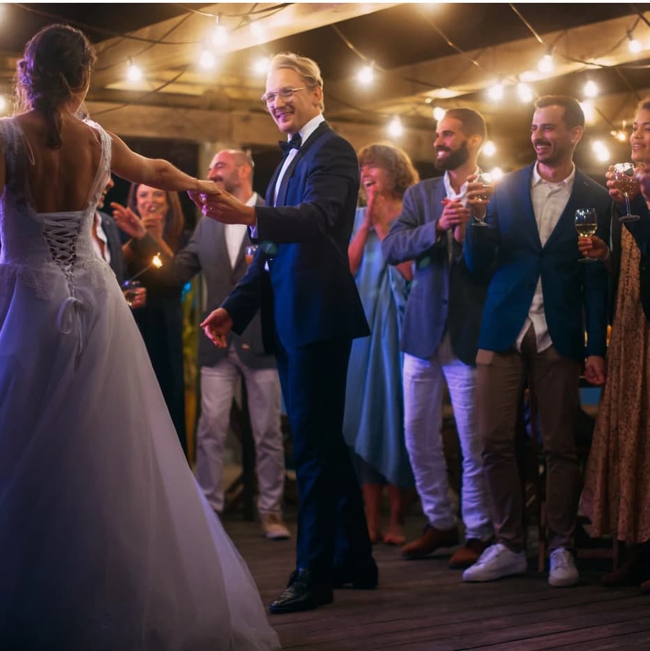 Wedding celebration with live entertainment in London